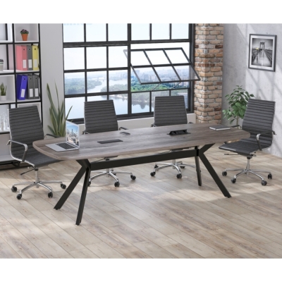 Стол для переговоров Академия Loft Design Дуб Палена С розетками