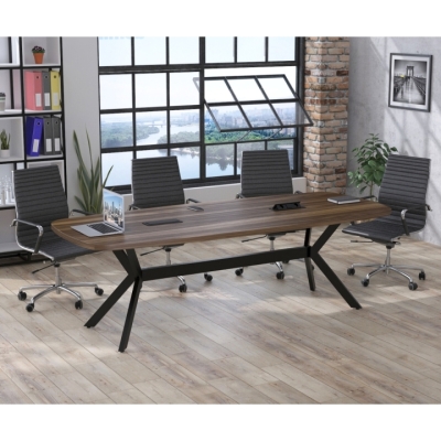 Стол для переговоров Академия Loft Design Орех Модена С розетками