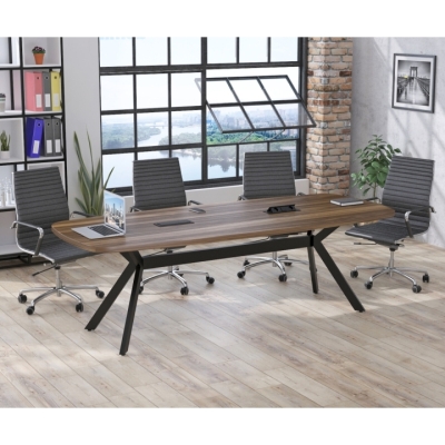 Стол для переговоров Академия Loft Design Орех Модена С розетками