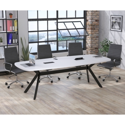 Стол для переговоров Академия Loft Design Белый С розетками