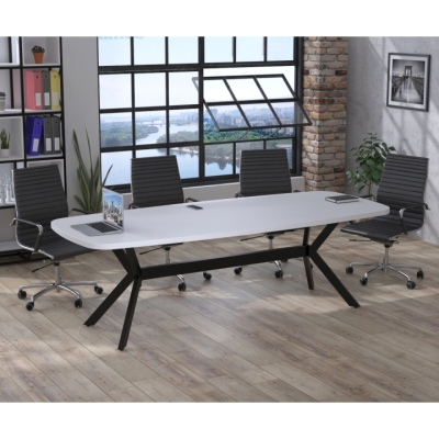 Стол для переговоров Академия Loft Design Белый Без розеток