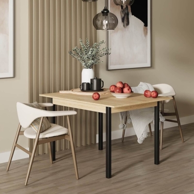 Стол-трансформер Art in Head Lunch 900x750x600 Дуб Арена светлый / Черный (TB19260000030)