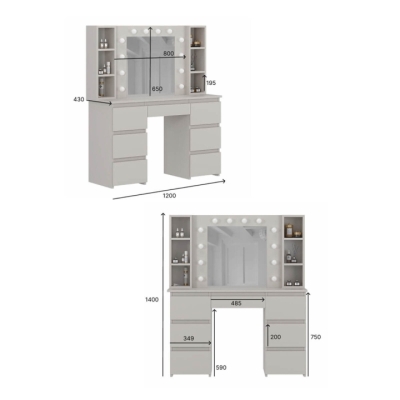 Стол туалетный Art in Head Kler 1200x430*1400 Кашемир (TB36140000000)