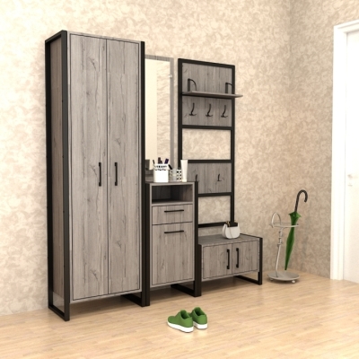 Прихожая ПЛХ-4 Хортица (350x2180x1900) Гамма стиль (V23375)