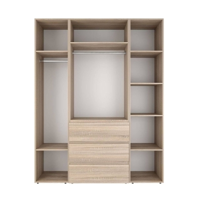 Шкаф распашной комбинированный с антресолью №1 Art in Head Light 1600х2500х500 Дуб Сонома светлая (A1LTK0113000000)