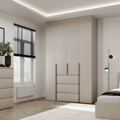 Шкаф распашной комбинированный с антресолью №1 Art in Head Light 1600х2500х500 Кашемир (A1LTK0114000000)