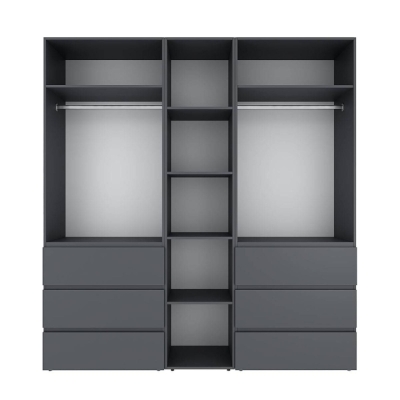 Шкаф распашной комбинированный с антресолью №3 Art in Head Light 2000х2500х500 Графит серый (A1LTK037000000)