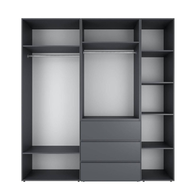 Шкаф распашной комбинированный с антресолью №4 Art in Head Light 2000х2500х500 Графит серый (A1LTK047000000)
