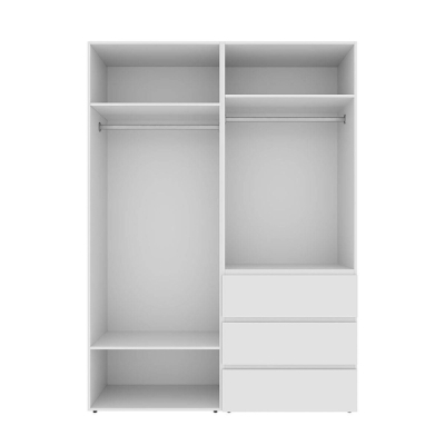 Шкаф распашной комбинированный с антресолью №5 Art in Head Light 1600х2500х500 Белый бриллиант (A1LTK051000000)