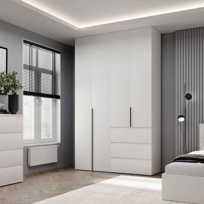 Шкаф распашной комбинированный с антресолью №5 Art in Head Light 1600х2500х500 Белый бриллиант (A1LTK051000000)