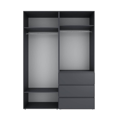 Шкаф распашной комбинированный с антресолью №5 Art in Head Light 1600х2500х500 Графит серый (A1LTK057000000)
