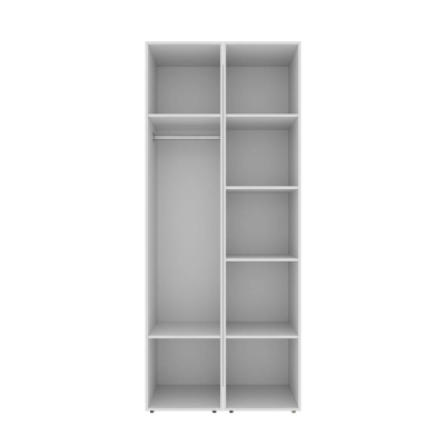 Шкаф распашной комбинированный с антресолью №13 Art in Head Light 800х2500х500 Белый бриллиант (A1LTK0131000000)