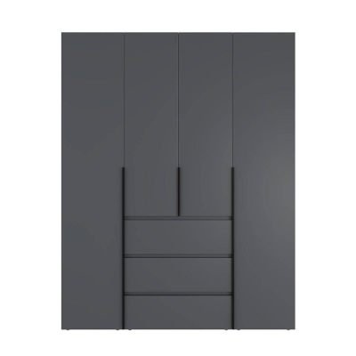Шкаф распашной комбинированный с антресолью №1 Art in Head Light 1600х2600х500 Графит серый (A2LTK017000000)