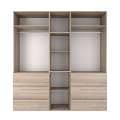 Шкаф распашной комбинированный с антресолью №3 Art in Head Light 2000х2600х500 Дуб Сонома светлая (A2LTK0313000000)