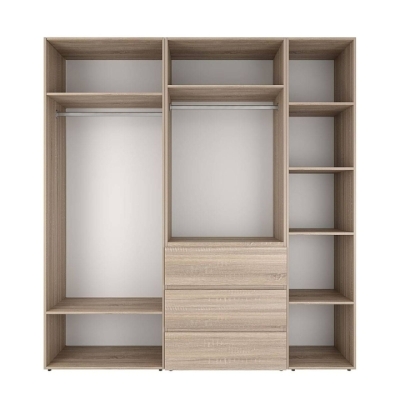 Шкаф распашной комбинированный с антресолью №4 Art in Head Light 2000х2600х500 Дуб Сонома светлая (A2LTK0413000000)