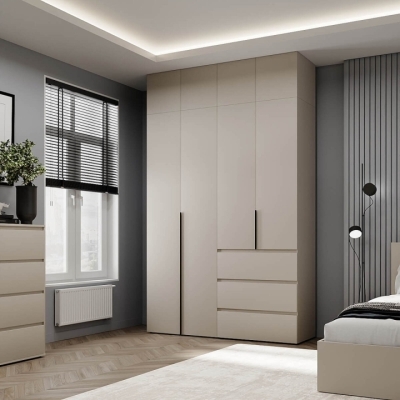 Шкаф распашной комбинированный с антресолью №5 Art in Head Light 1600х2600х500 Кашемир (A2LTK0514000000)