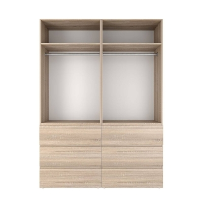 Шкаф распашной комбинированный с антресолью №10 Art in Head Light 1600х2600х500 Дуб Сонома светлая (A2LTK01013000000)