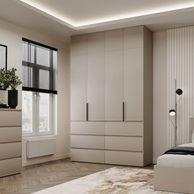 Шкаф распашной комбинированный с антресолью №10 Art in Head Light 1600х2600х500 Кашемир (A2LTK01014000000)