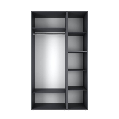 Шкаф распашной комбинированный с антресолью №12 Art in Head Light 1200х2600х500 Графит серый (A2LTK0127000000)