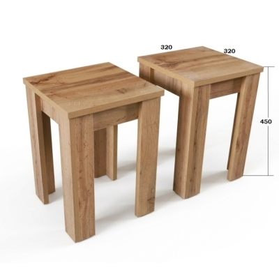  Табурет Дуб Аппалачи 2шт (320x320x450) Гамма стиль 