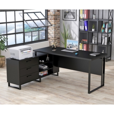 Стол руководителя Нотариус Loft Design Черный ST7