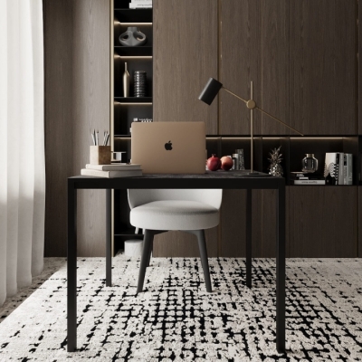 Письменный стол Art in Head Brevity Loft mid 900×750×670 Бетон Тёмный / Чёрный (TB02360000030)