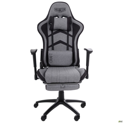 Кресло VR Racer Textile Craft серый/черный