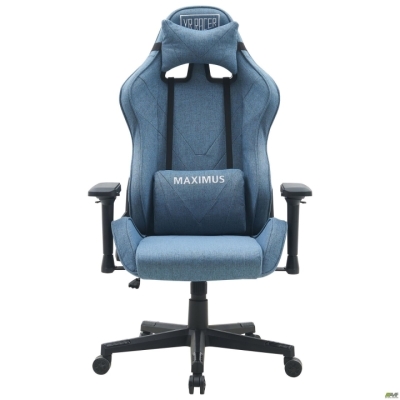 Кресло VR Racer Textile Maximus ткань синяя/черный