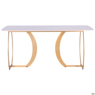 Стол обеденный Alexis gold/ceramics Lasa bianco