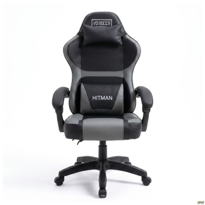 Кресло геймерское VR Racer Dexter Hitman черный/серый
