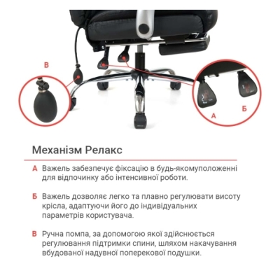 Кресло АКЛАС Случ KD R CH (PU Черный)