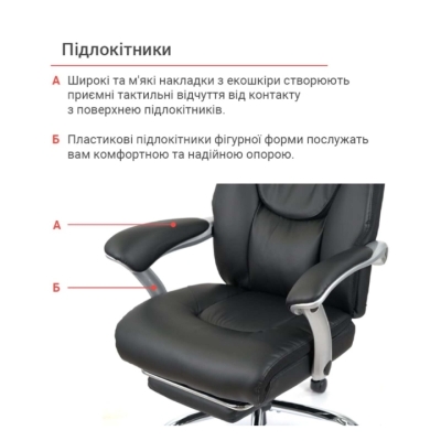 Кресло АКЛАС Случ KD R CH (PU Черный)