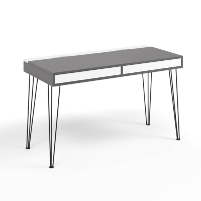 Письмовий стіл Minimal Графіт/Чорний/Білий (MCL-90) 136х60х77